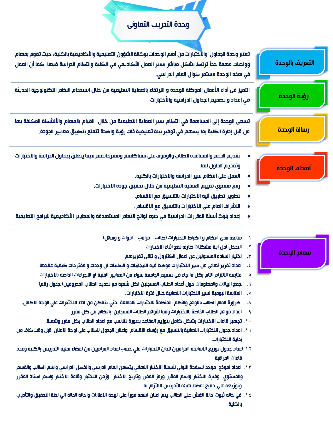 وحدة الاختبارات