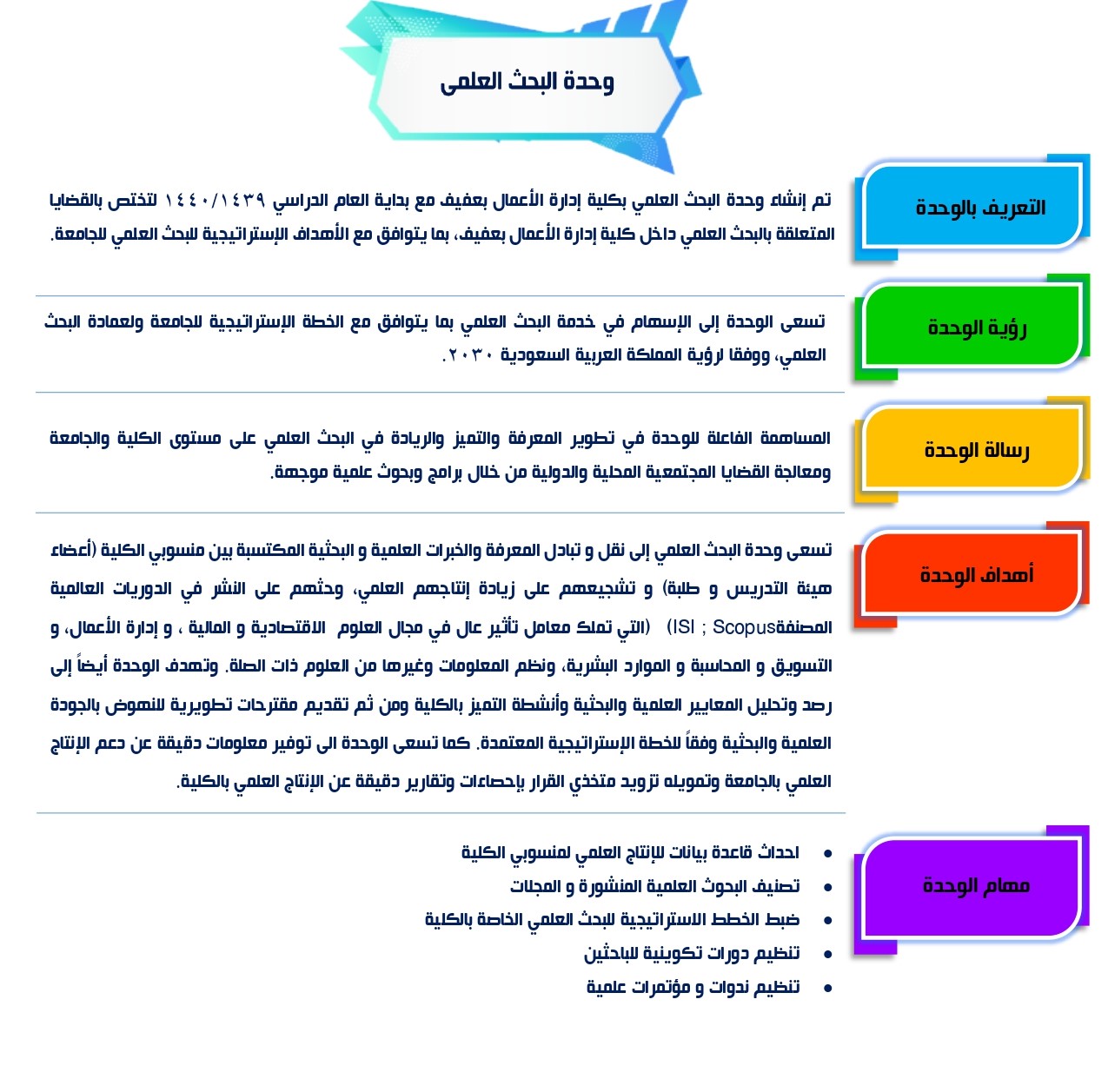 وحدة البحث العلمى