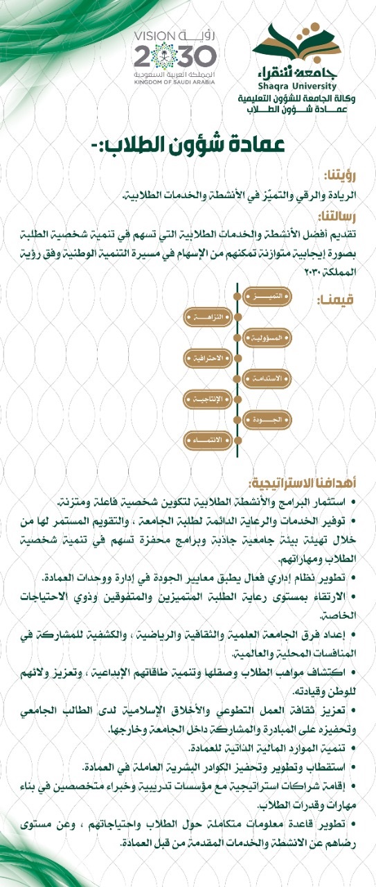 الرؤية والرسالة والاهداف