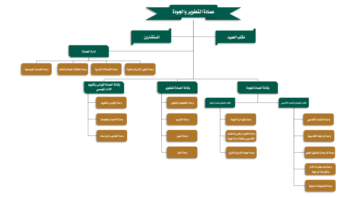 هيكل عمادة التطوير والجودة