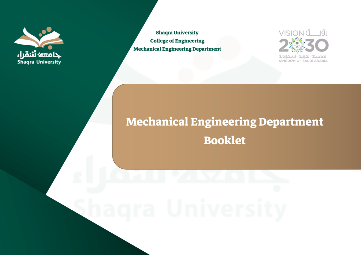 Mechanical Engineering Department Booklet - 2023-2024
