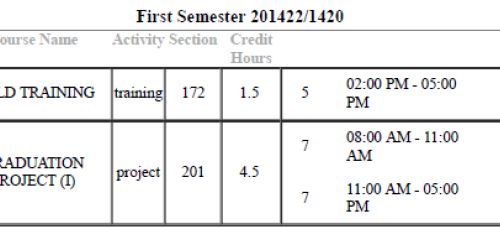 Time table